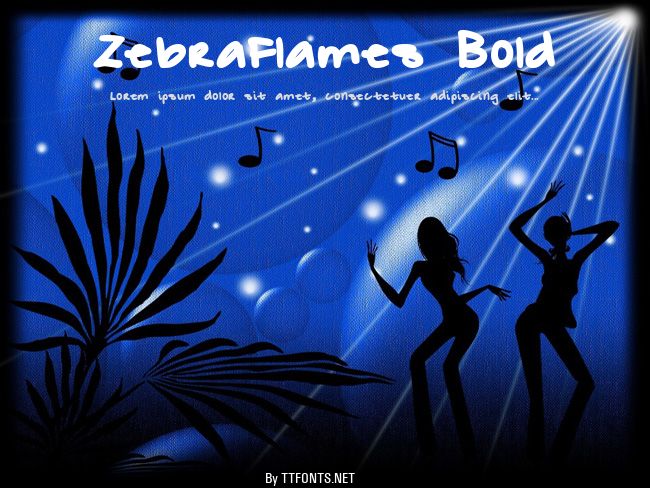 ZebraFlames Bold example